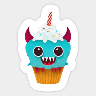 Cupcake Monster Sticker